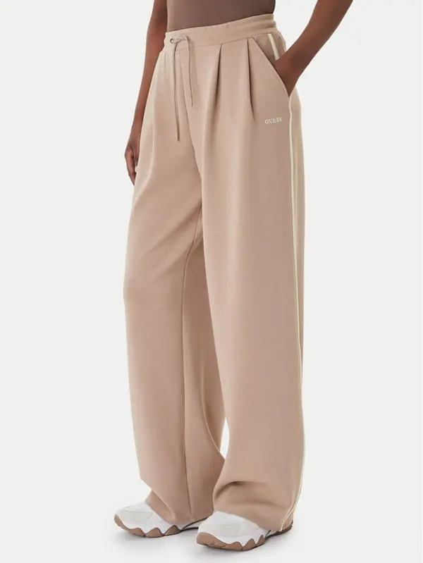 Guess Guess Donji dio trenerke V6GB01 K2914 Bež Wide Leg