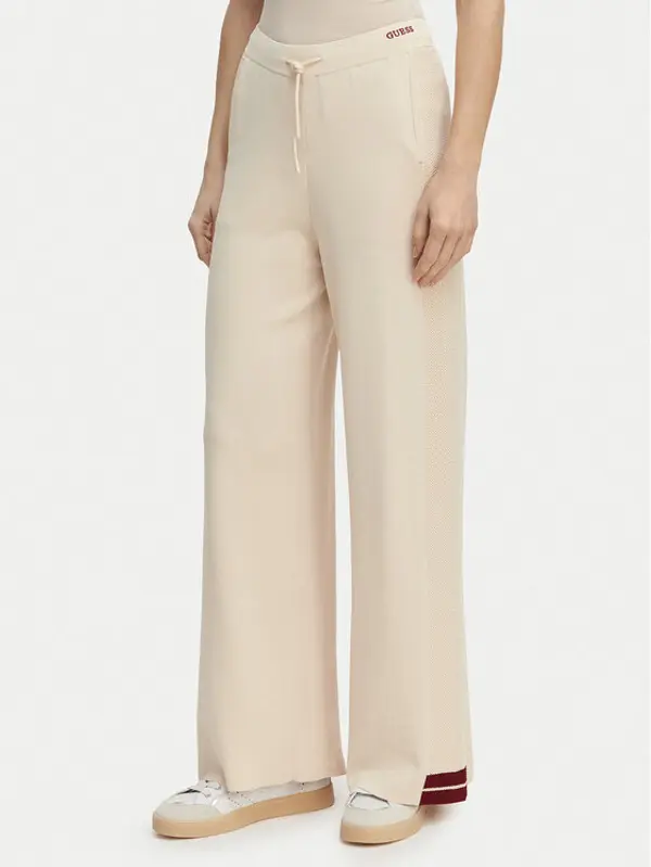 Guess Guess Donji dio trenerke V6GB06 Z0651 Bež Wide Leg