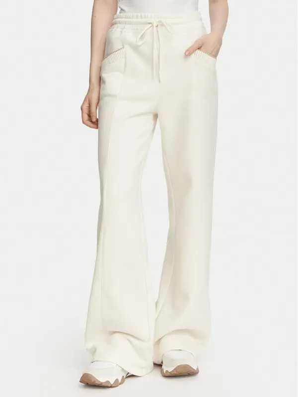 Guess Guess Donji dio trenerke W6YB31 K5319 Krem Wide Leg