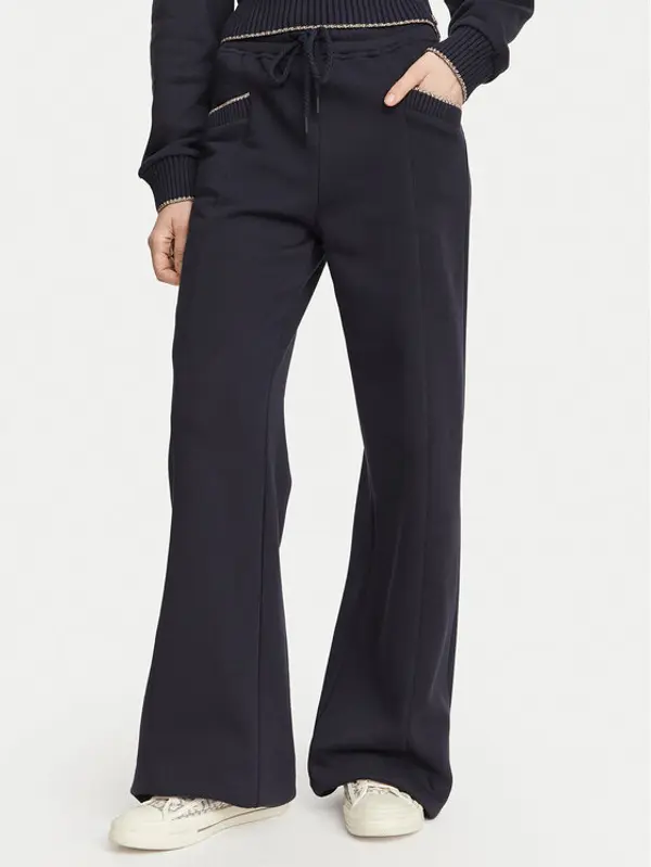 Guess Guess Donji dio trenerke W6YB31 K5319 Tamnoplava Wide Leg