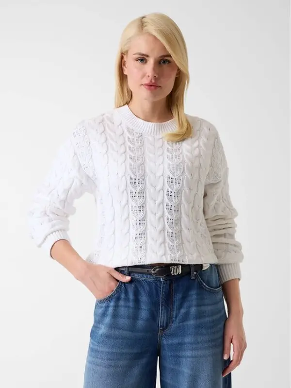 Guess Guess Džemper 183442 Bijela Classic Fit