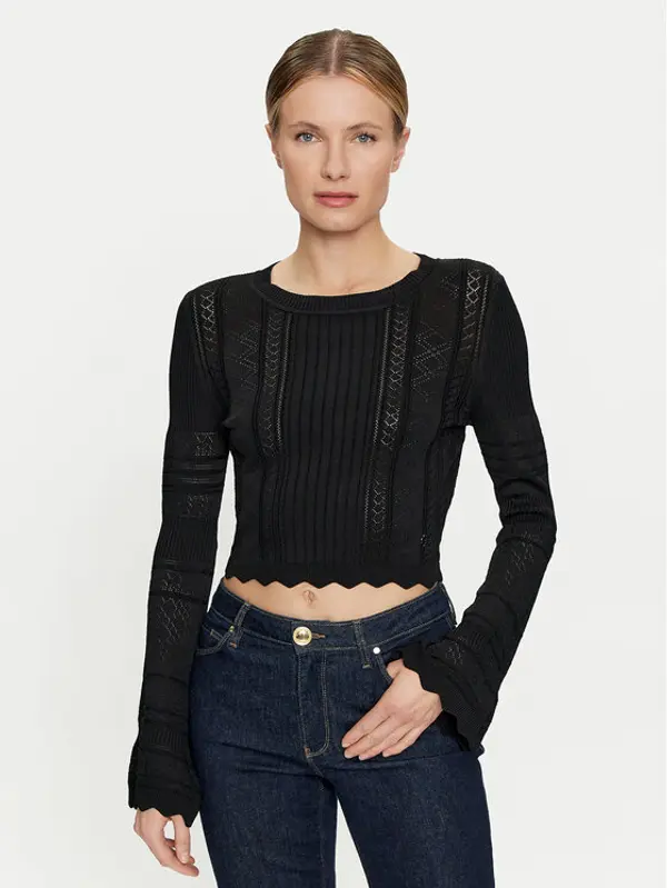 Guess Guess Džemper Adaline W4GR08 Z2U00 Crna Regular Fit