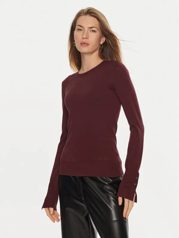 Guess Guess Džemper Elinor W2YR30 Z2V62 Tamnocrvena Regular Fit