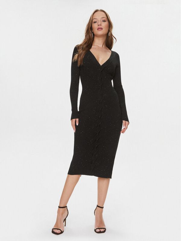 Guess Guess Džemper haljina Celia W4RK60 Z34O0 Crna Slim Fit