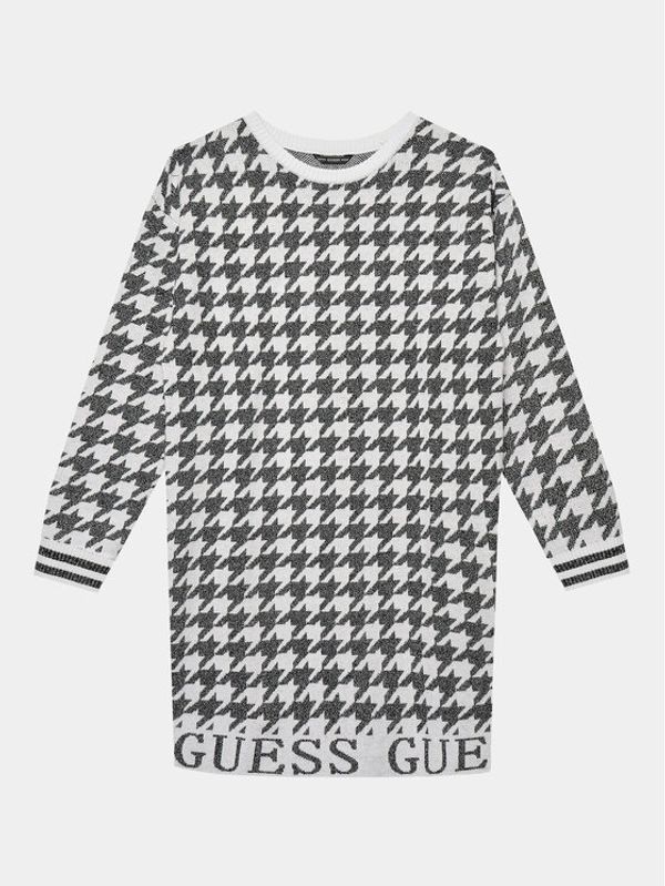 Guess Guess Džemper haljina J3BK04 Z3AH0 Bijela Regular Fit