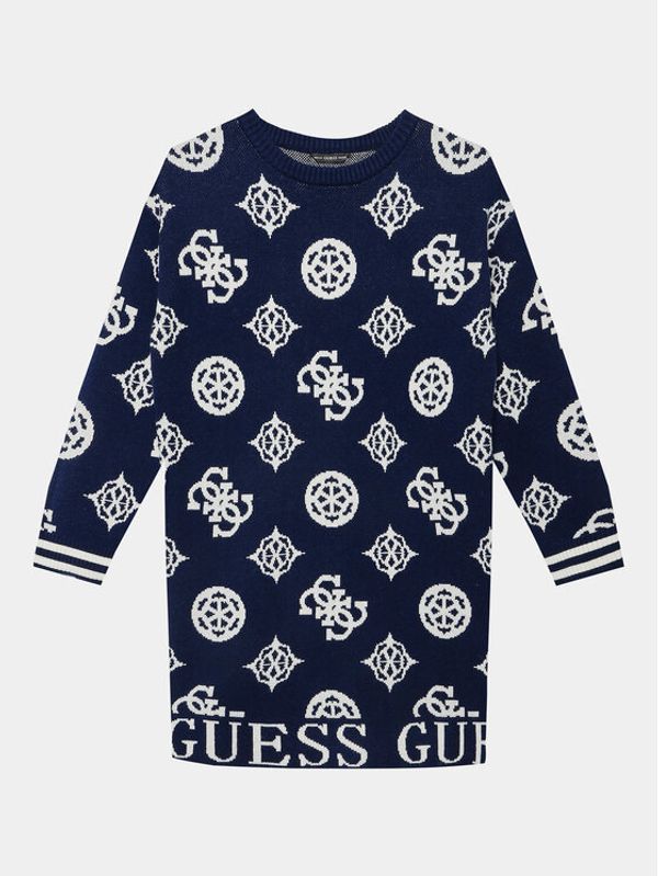 Guess Guess Džemper haljina J3BK04 Z3AH0 Plava Regular Fit