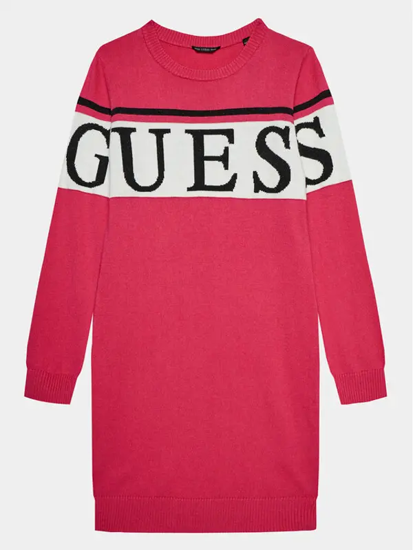 Guess Guess Džemper haljina J3BK16 Z38B0 Ružičasta Regular Fit