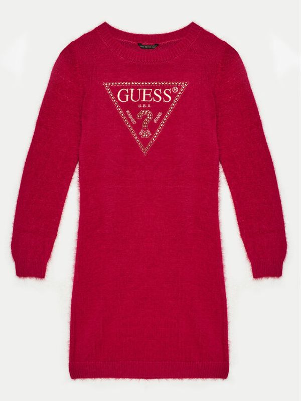 Guess Guess Džemper haljina J4BK11 Z3K20 Crvena Regular Fit