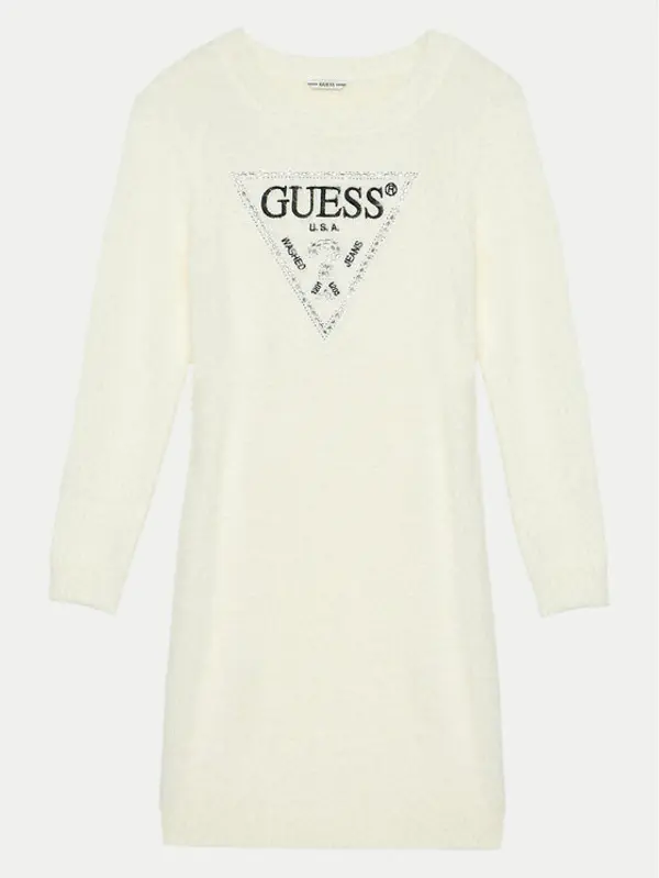 Guess Guess Džemper haljina J4BK11 Z3K20 Écru Regular Fit