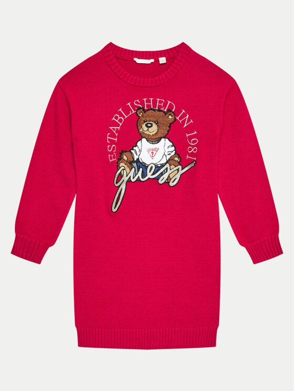 Guess Guess Džemper haljina J4BK12 Z3GS0 Crvena Comfort Fit