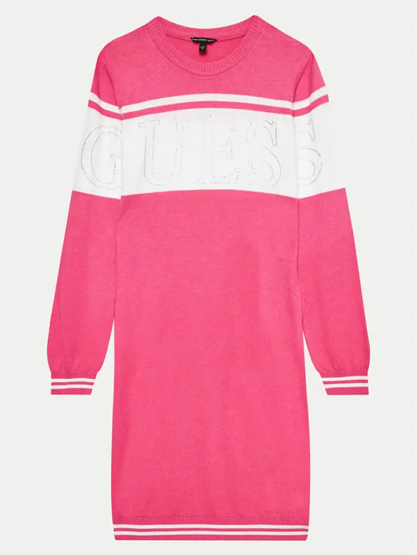 Guess Guess Džemper haljina J4YK04 Z3GW0 Ružičasta Regular Fit