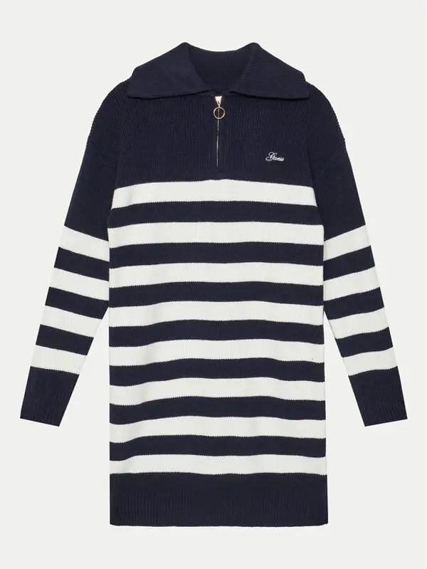 Guess Guess Džemper haljina J4YK16 Z3FU0 Plava Comfort Fit