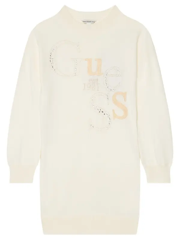 Guess Guess Džemper haljina J5BK20 Z2NQ2 Bež Regular Fit