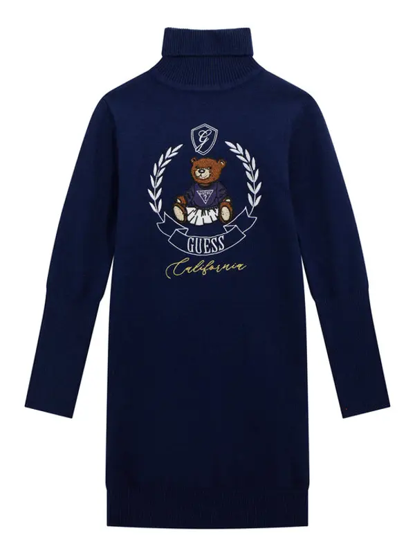 Guess Guess Džemper haljina J5BK21 Z3GS0 Tamnoplava Regular Fit