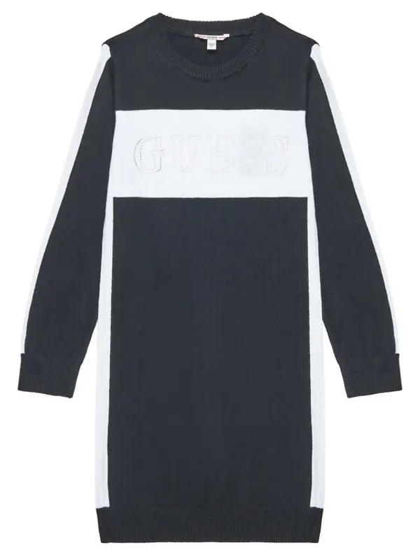 Guess Guess Džemper haljina J5YK01 Z3GW0 Crna Regular Fit