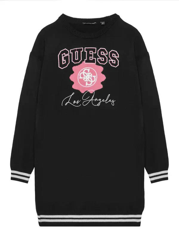 Guess Guess Džemper haljina J5YK09 Z3OF0 Crna Regular Fit