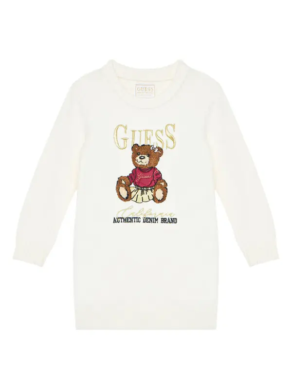 Guess Guess Džemper haljina K5BK01 Z3GS0 Écru Regular Fit