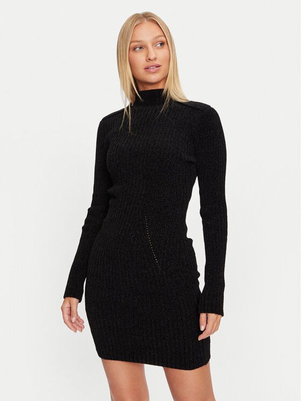 Guess Guess Džemper haljina Keily W4BK27 Z3JE0 Crna Regular Fit