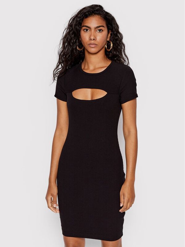 Guess Guess Džemper haljina Lana WBYK95 KB9E2 Crna Slim Fit