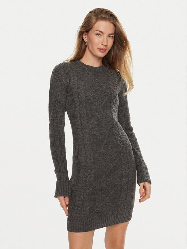 Guess Guess Džemper haljina Serena W4BK17 Z3HW0 Siva Regular Fit