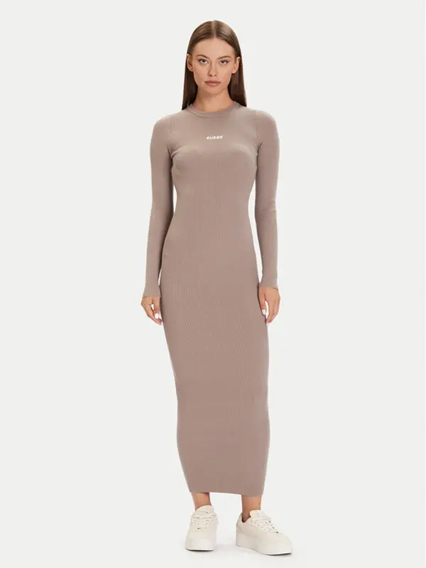 Guess Guess Džemper haljina V5BK02 Z3JD2 Ružičasta Slim Fit