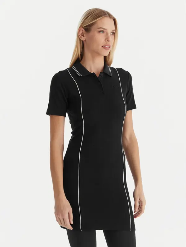 Guess Guess Džemper haljina V5YK00 KCX12 Crna Regular Fit