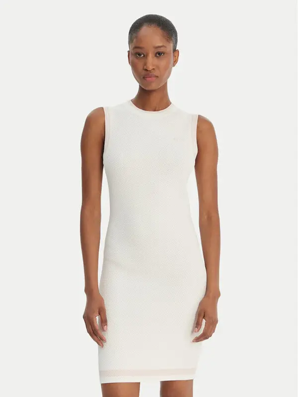 Guess Guess Džemper haljina V6GK04 Z0648 Bijela Regular Fit