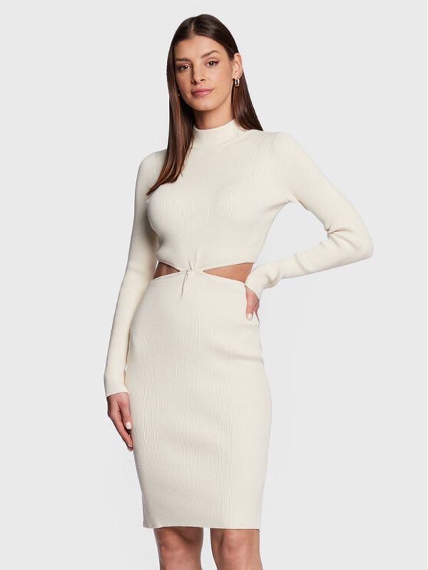 Guess Guess Džemper haljina W3RK26 Z2YN2 Bež Slim Fit