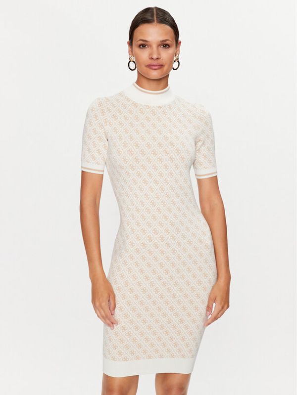 Guess Guess Džemper haljina W3YK39 Z37K0 Bež Bodycon Fit