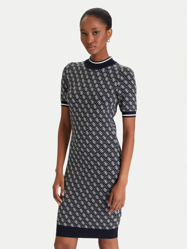 Guess Guess Džemper haljina W3YK39 Z37K0 Tamnoplava Regular Fit