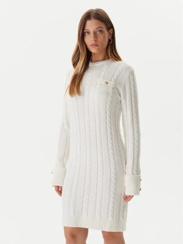 Guess Guess Džemper haljina W5BK46 Z1192 Écru Regular Fit
