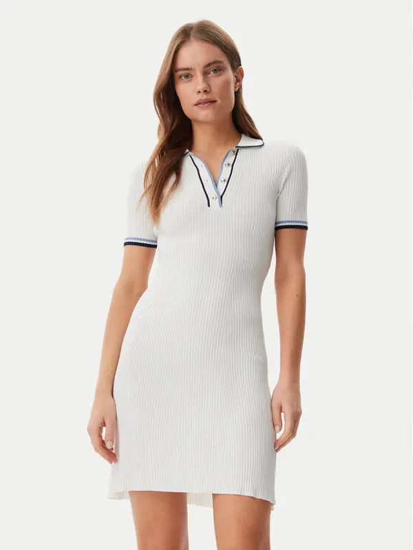 Guess Guess Džemper haljina W5GK84Z3L10 Bijela Regular Fit