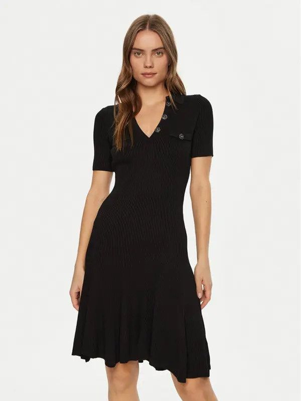 Guess Guess Džemper haljina W5RK18 Z2U00 Crna Regular Fit