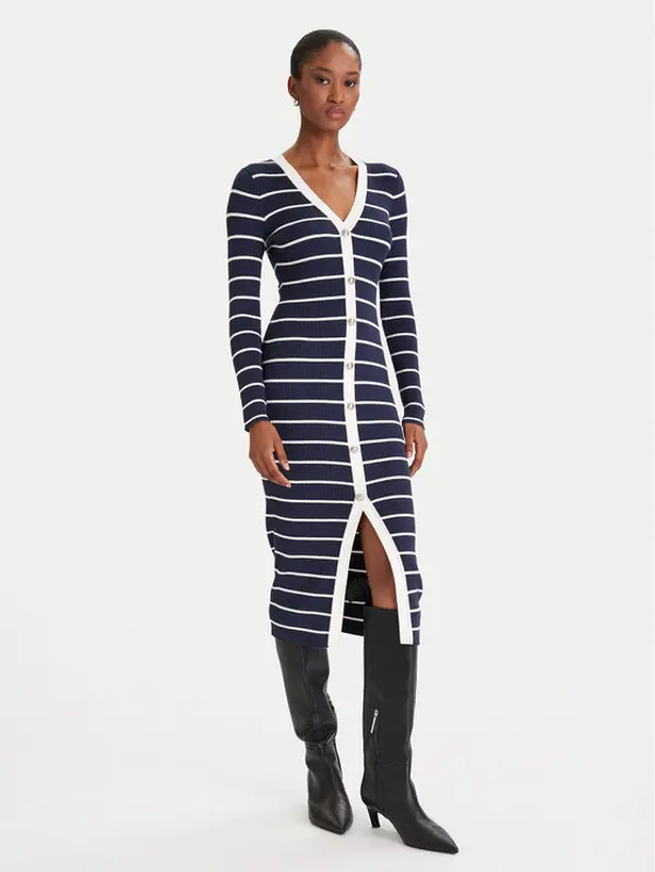 Guess Guess Džemper haljina W5YK98 Z2YK2 Tamnoplava Slim Fit