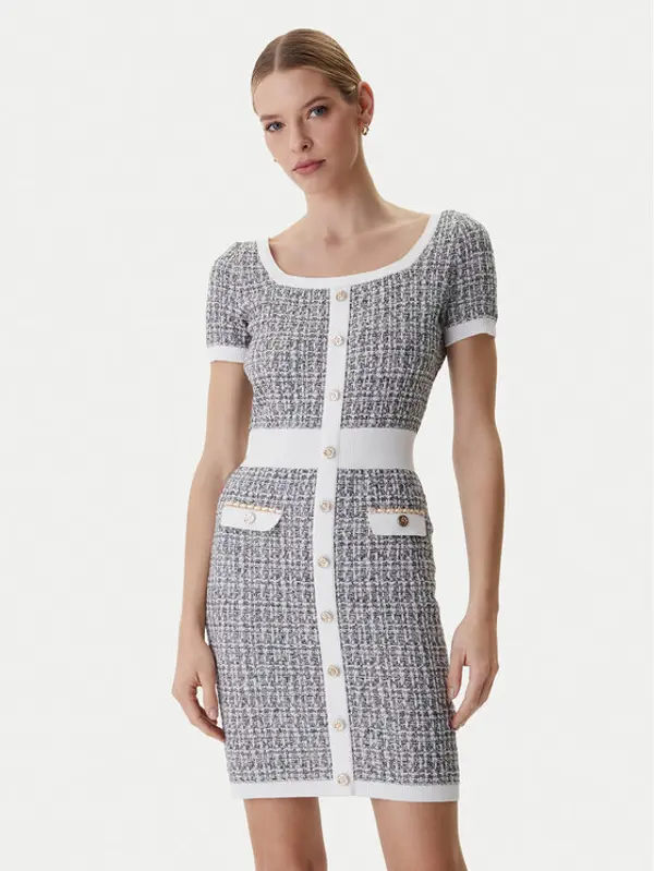 Guess Guess Džemper haljina W6RK42 Z0361 Siva Regular Fit