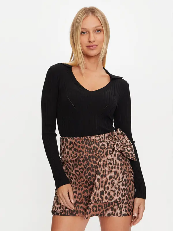 Guess Guess Džemper Isabella W4BR19 Z3HP2 Crna Slim Fit