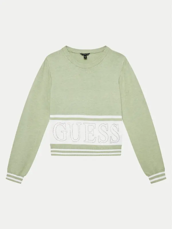 Guess Guess Džemper J4YR01 Z3GW0 Zelena Regular Fit