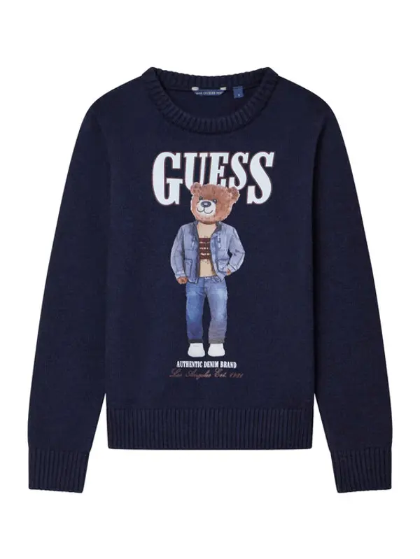 Guess Guess Džemper L6RR04 Z2ZK2 Tamnoplava Regular Fit