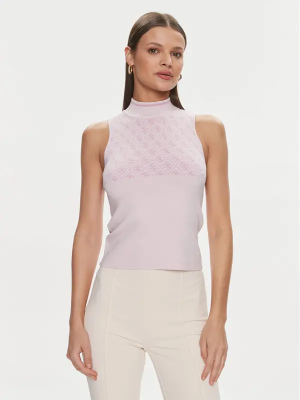 Guess Guess Džemper Lise W3YR26 Z37K0 Ružičasta Slim Fit