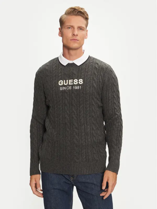 Guess Guess Džemper M4BR11 Z3HA2 Siva Regular Fit