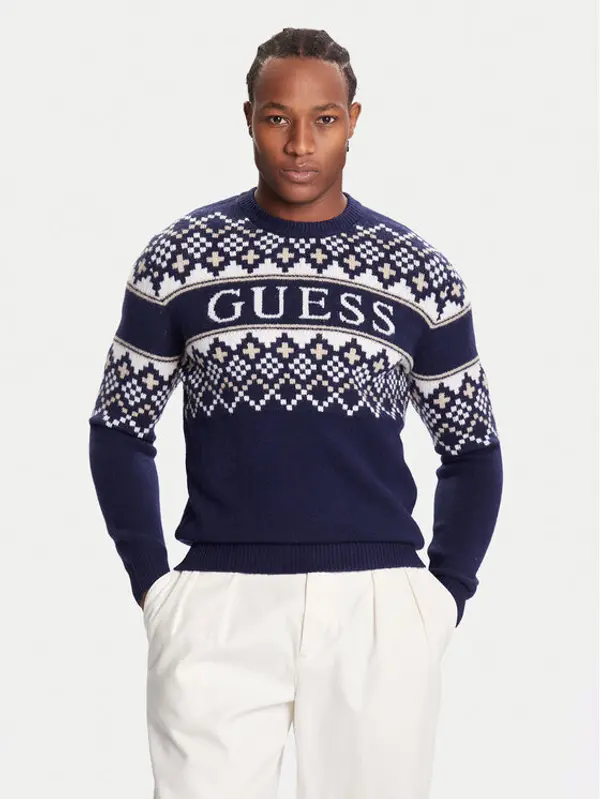 Guess Guess Džemper M5BR61 Z4142 Tamnoplava Regular Fit