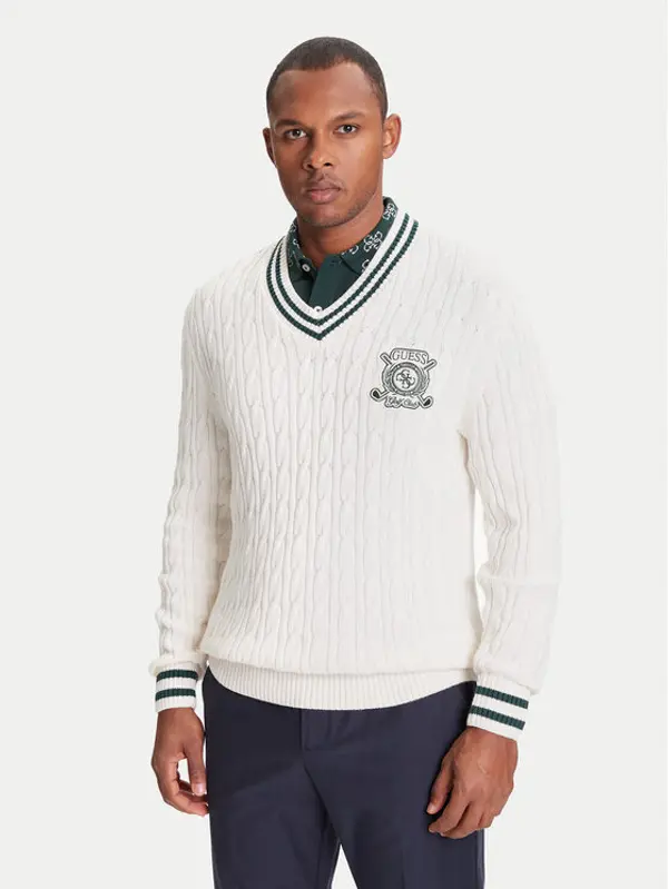Guess Guess Džemper M5YR12 Z30W1 Écru Regular Fit
