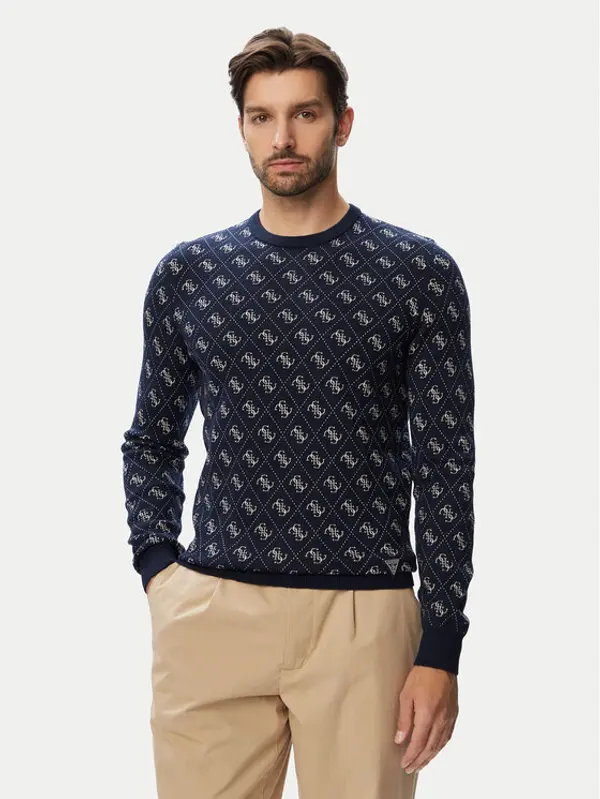 Guess Guess Džemper M6YR11 Z0916 Tamnoplava Regular Fit