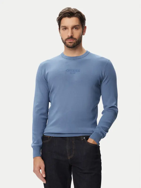 Guess Guess Džemper M6YR12 Z0917 Plava Regular Fit