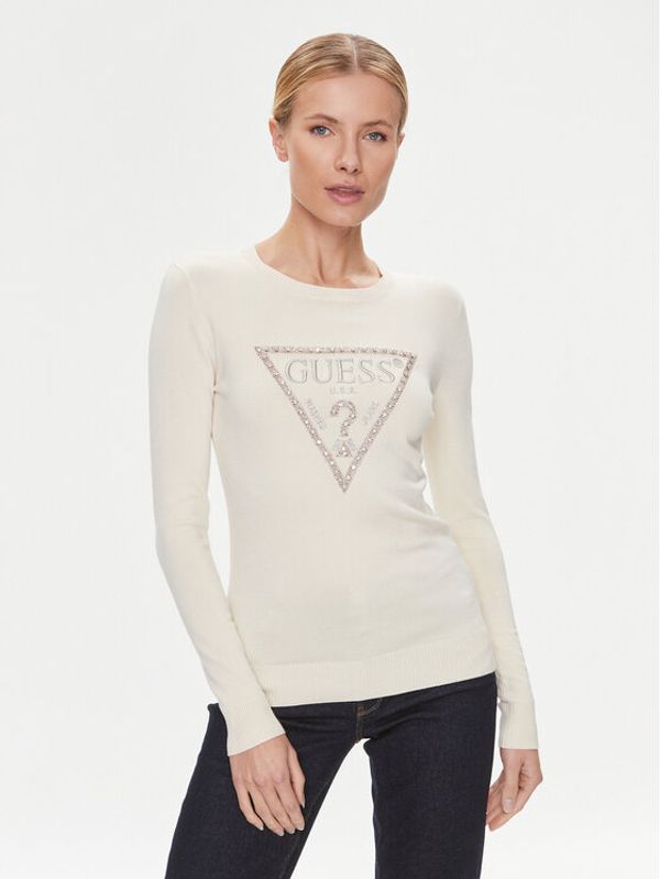 Guess Guess Džemper W4RR53 Z2NQ2 Bež Slim Fit