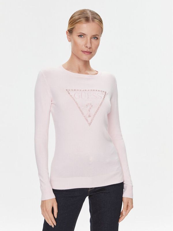 Guess Guess Džemper W4RR53 Z2NQ2 Ružičasta Slim Fit