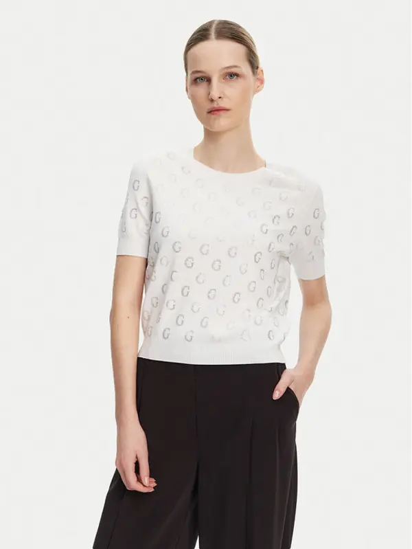 Guess Guess Džemper W5GR05 Z3D60 Bijela Regular Fit