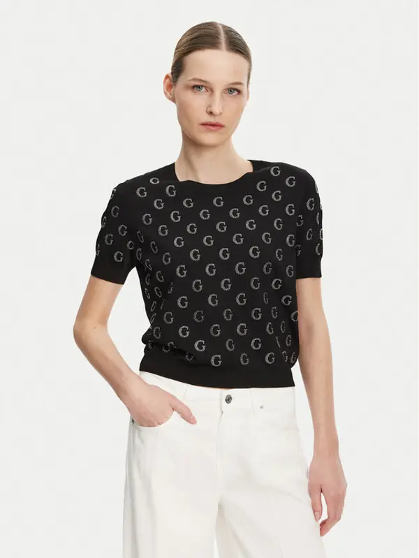 Guess Guess Džemper W5GR05 Z3D60 Crna Regular Fit