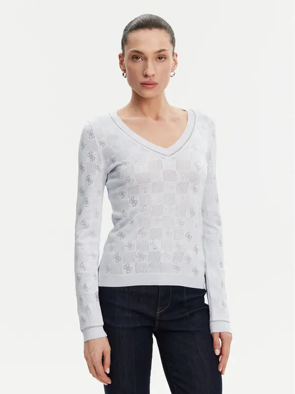 Guess Guess Džemper W5GR07 Z3D60 Plava Regular Fit