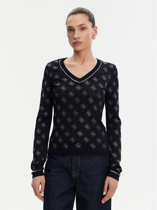 Guess Guess Džemper W5GR07 Z3D60 Tamnoplava Regular Fit